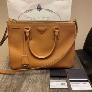 SOLD Prada Saffiano Lux Medium Caramel